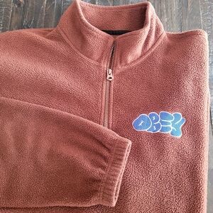 OBEY Quarter Zip Mens Size XXL